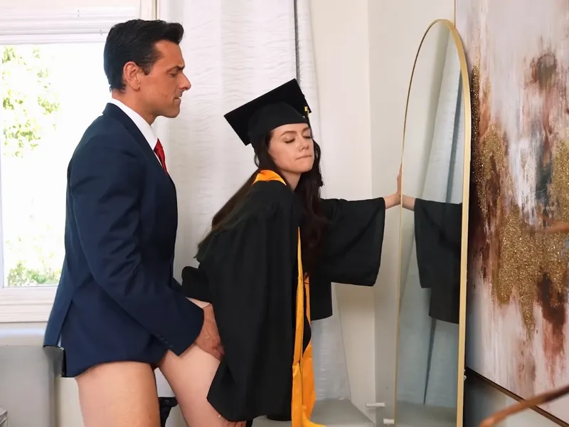 Cha dượng doggy trân châu sữa đặc rớt đầy sàn